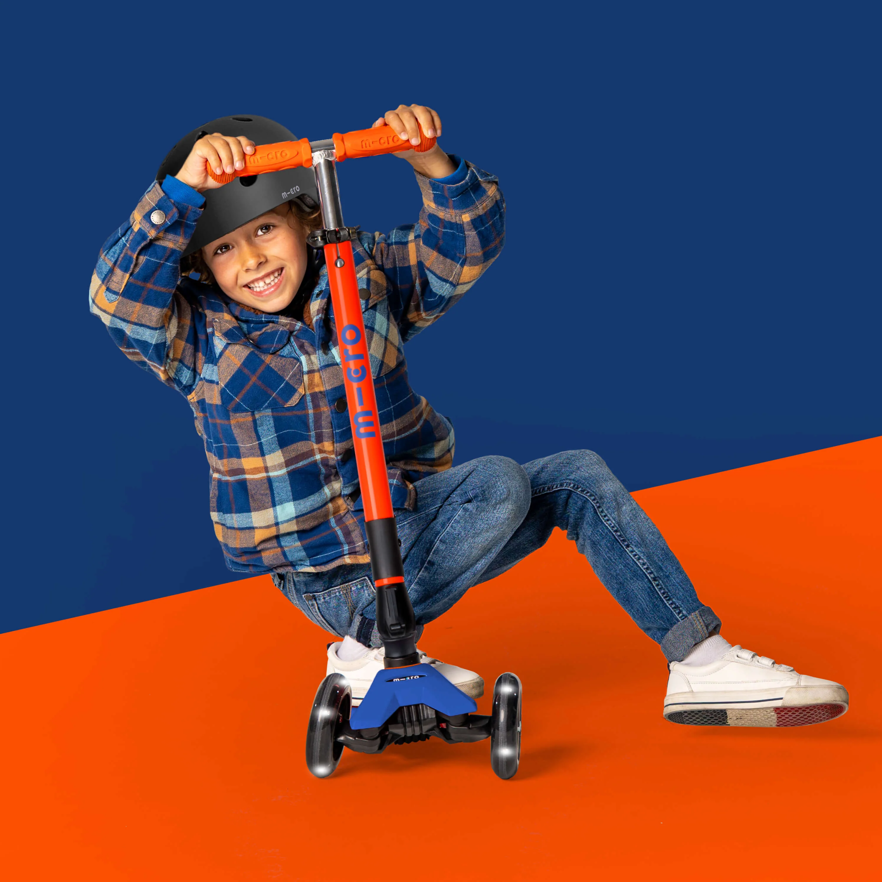 Maxi Micro Foldable LED: Neon Navy/Orange - Image 7
