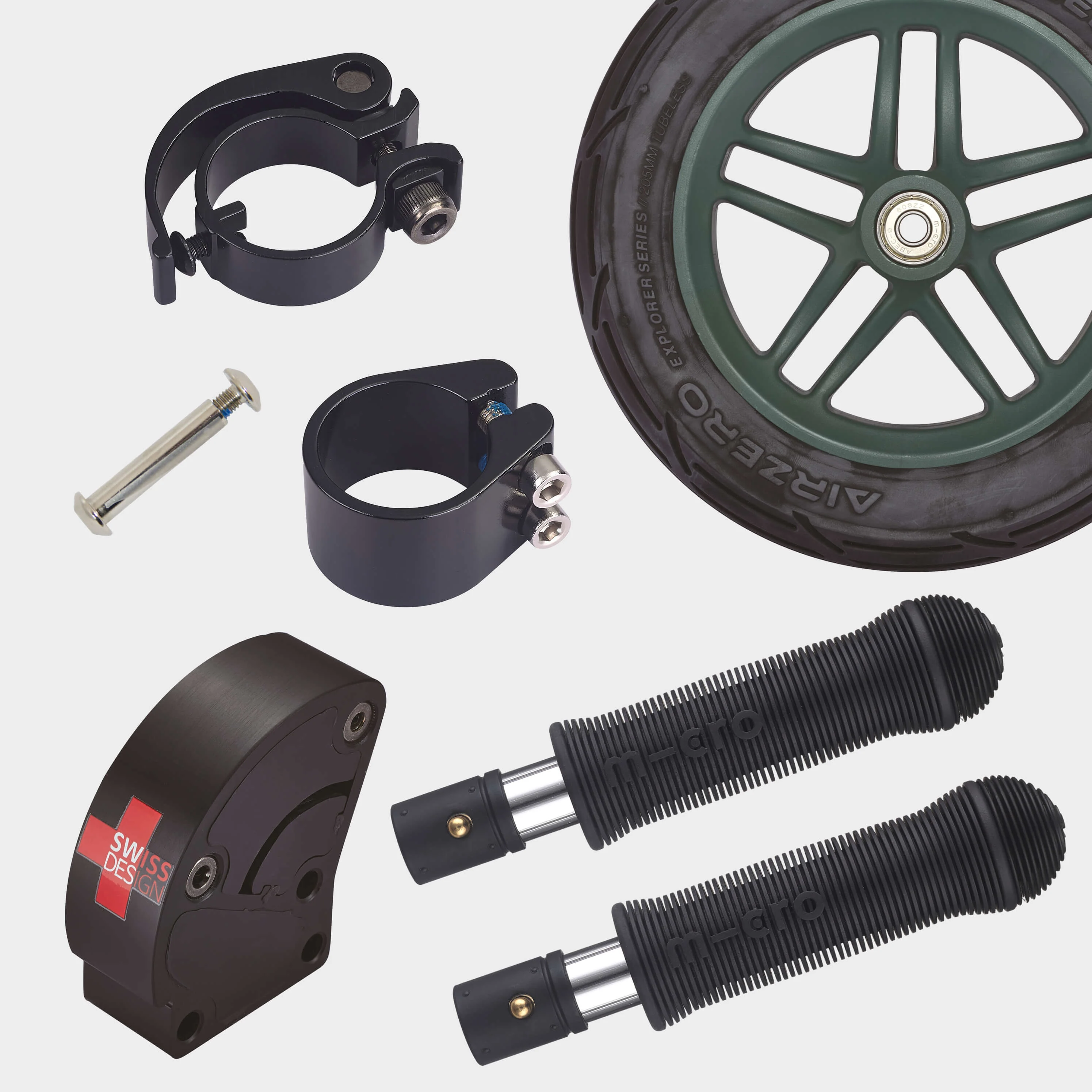 Micro Classic Sporty Wheel Scooter: Grey - Image 9