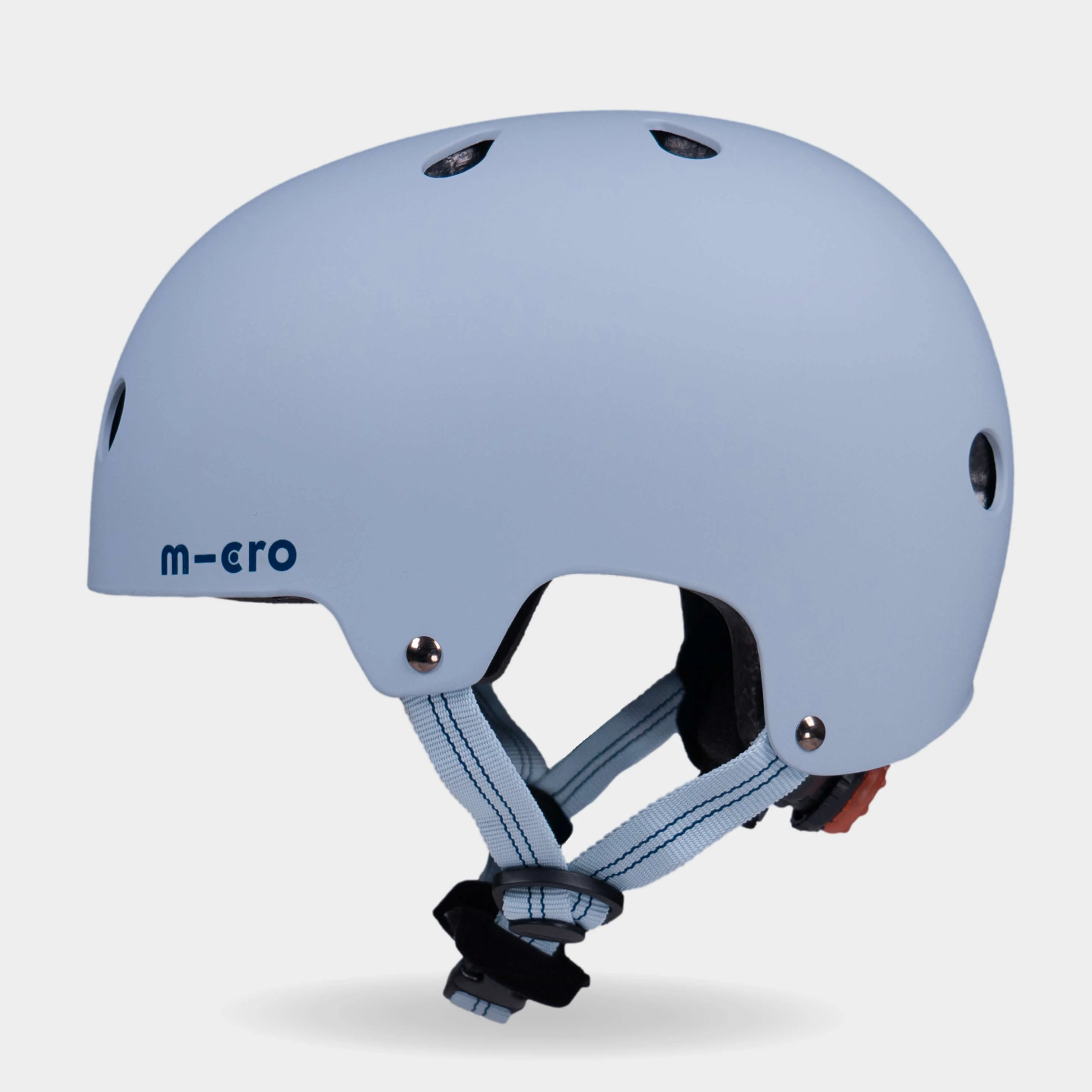 Plain Helmet for Bike and Scooters: Soft Blue - Image 3