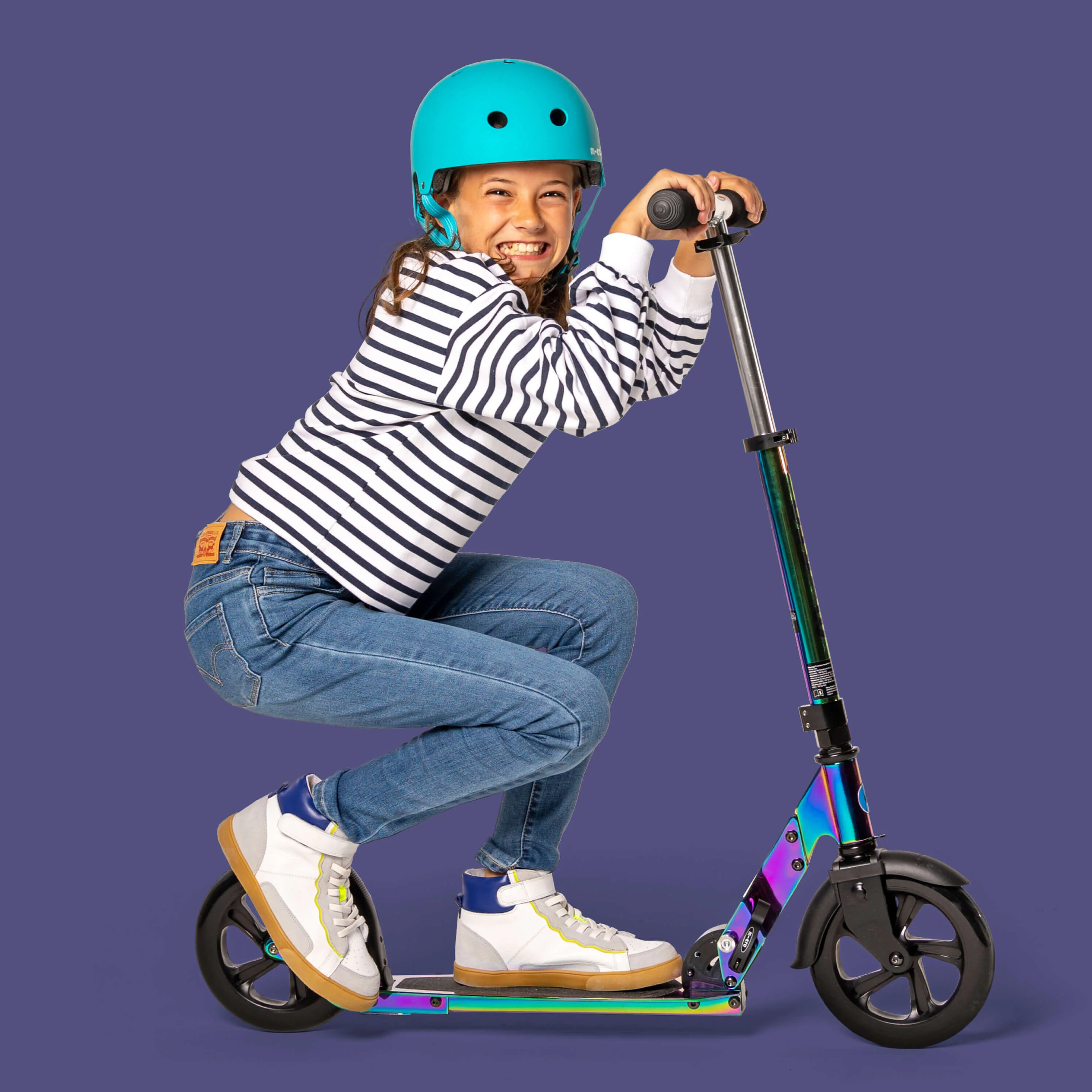 Plain Helmet for Bike and Scooters: Aqua - Image 3