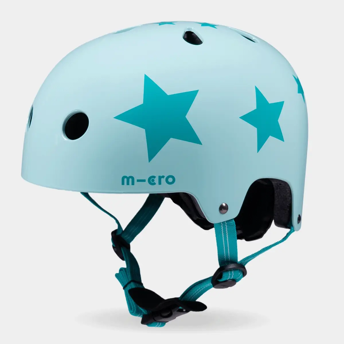 Printed Helmet for Bike and Scooters: Aqua Star - Image 3