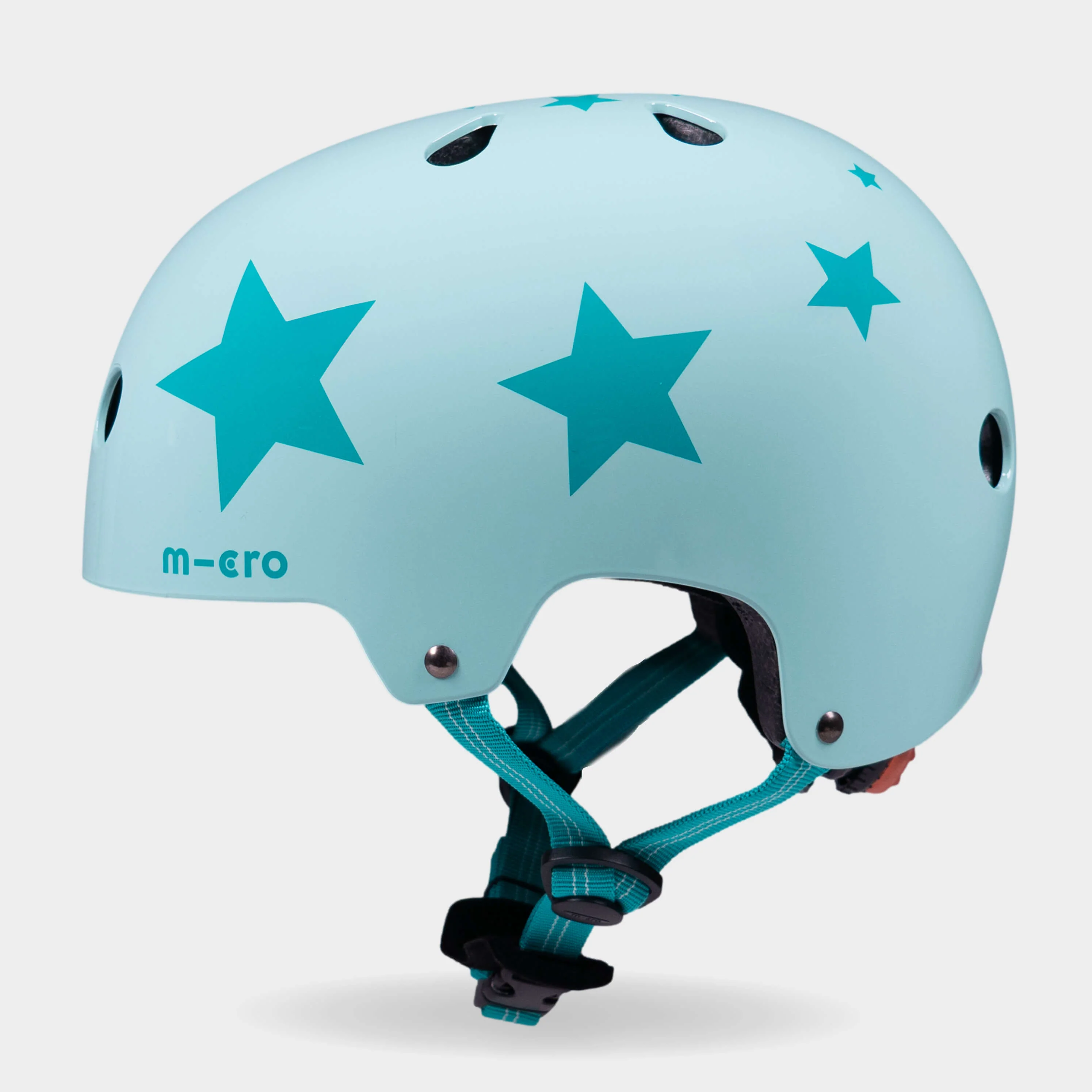 Printed Helmet for Bike and Scooters: Aqua Star - Image 4