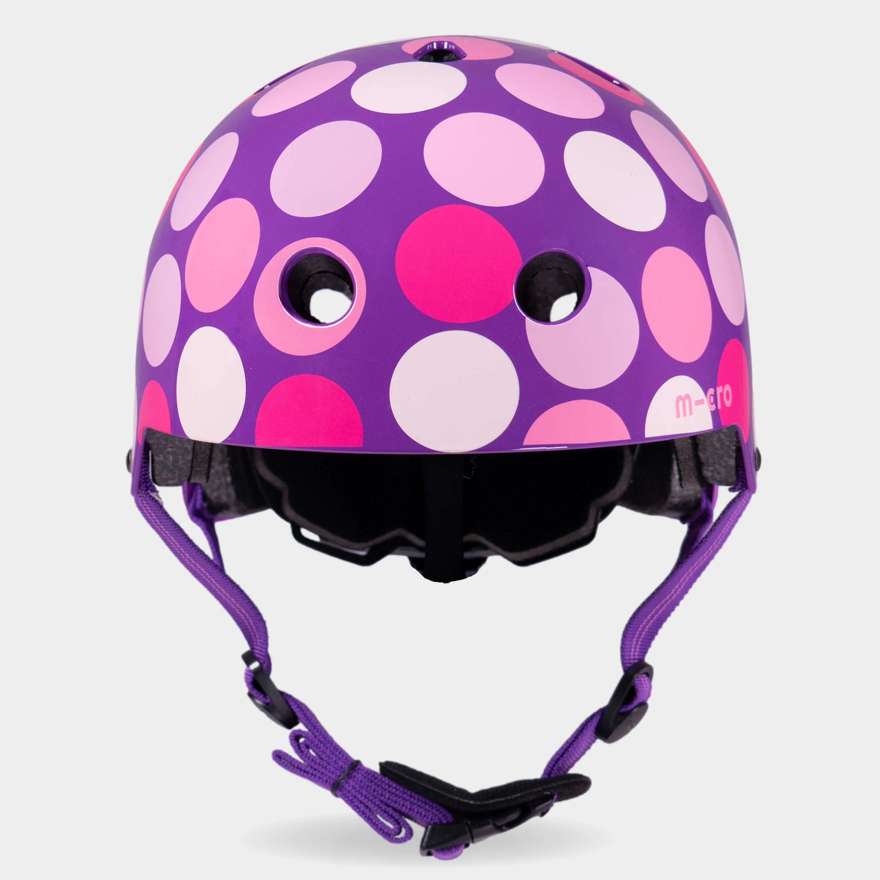 Printed Helmet for Bikes and Scooters: Purple Dot - Image 6