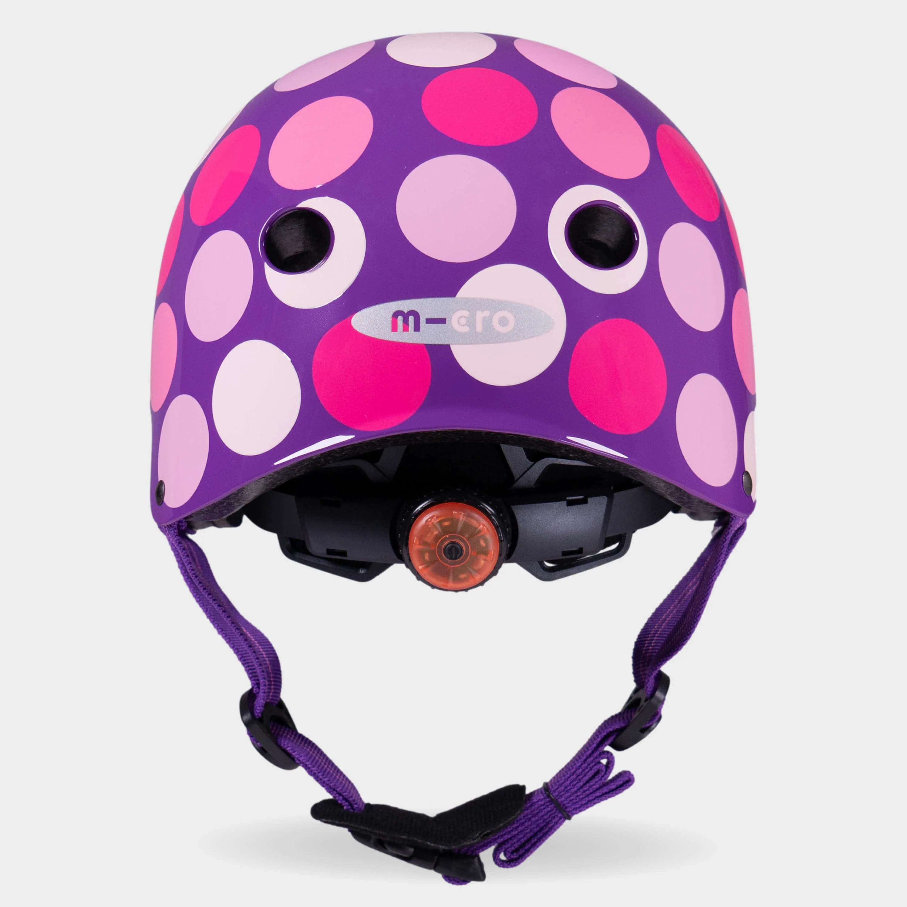 Printed Helmet for Bikes and Scooters: Purple Dot - Image 9
