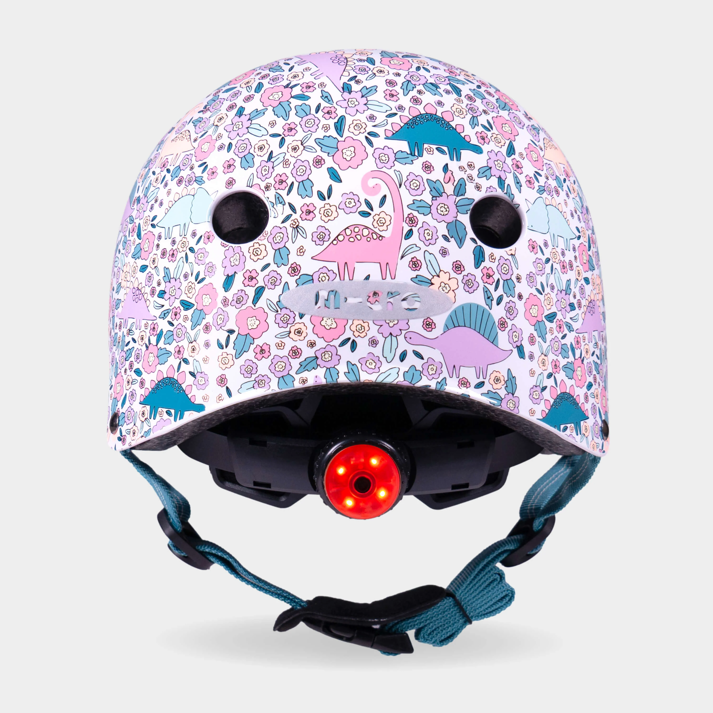 Printed Helmet For Bike and Scooters: Flora-Saur - Image 2