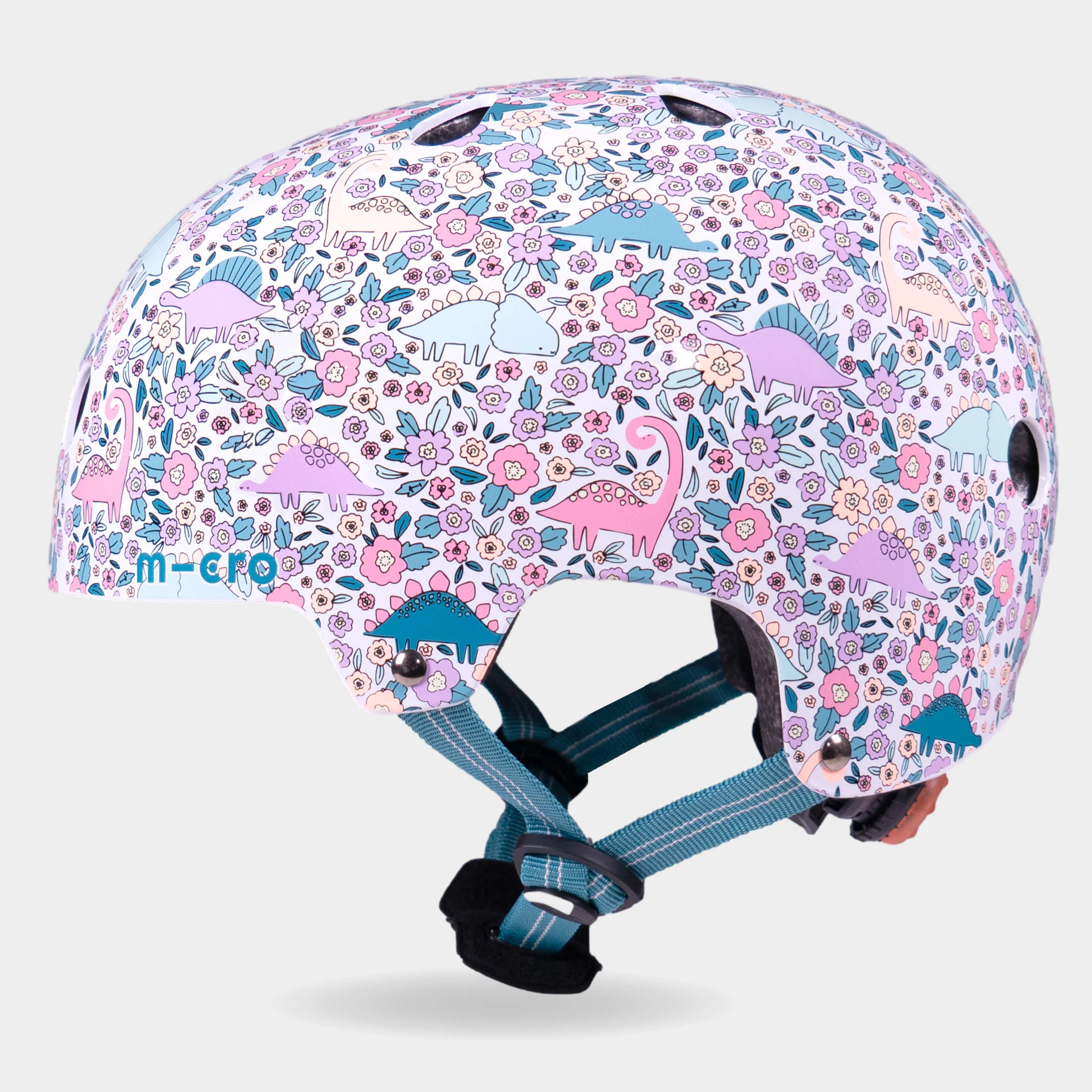 Printed Helmet For Bike and Scooters: Flora-Saur - Image 4