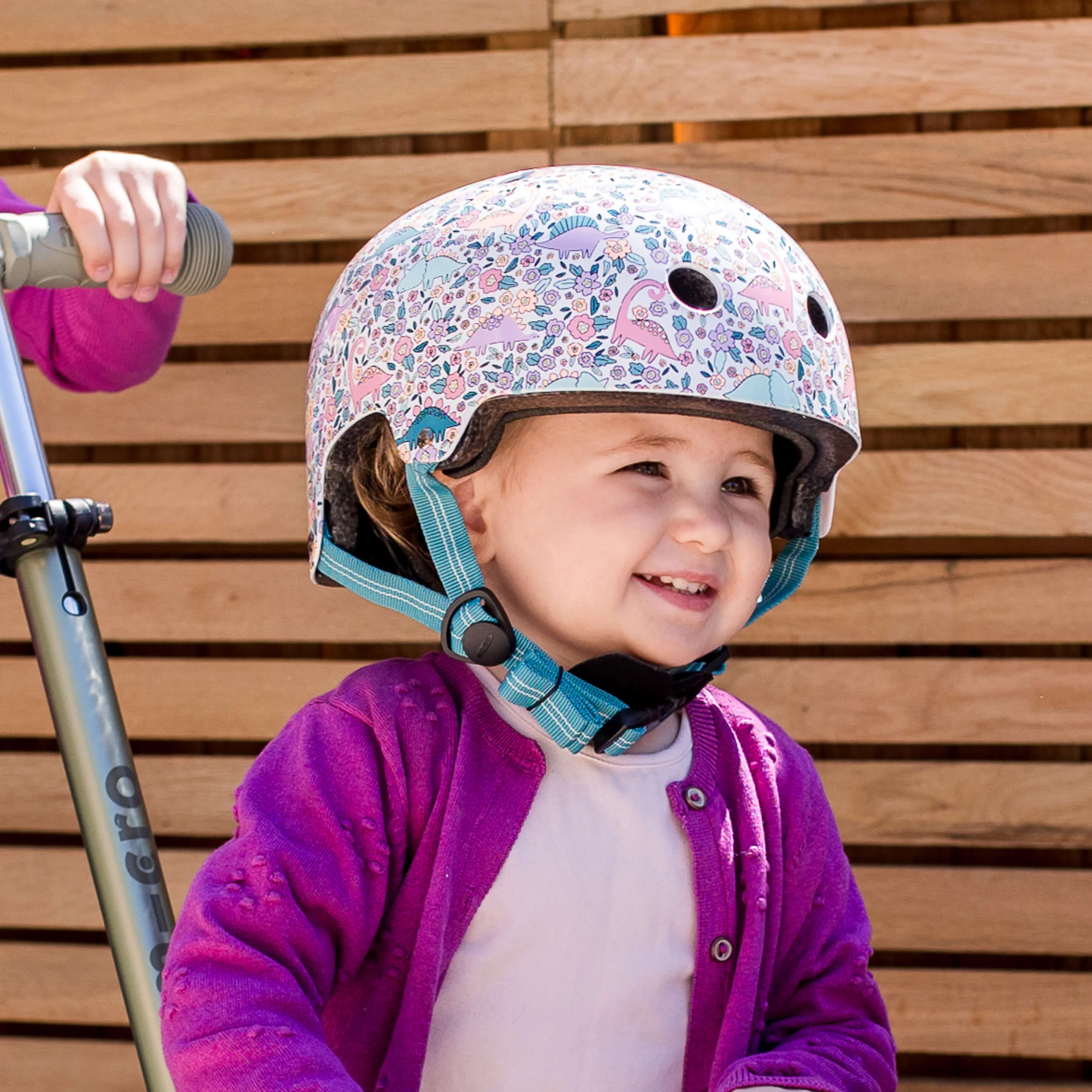 Printed Helmet For Bike and Scooters: Flora-Saur - Image 6