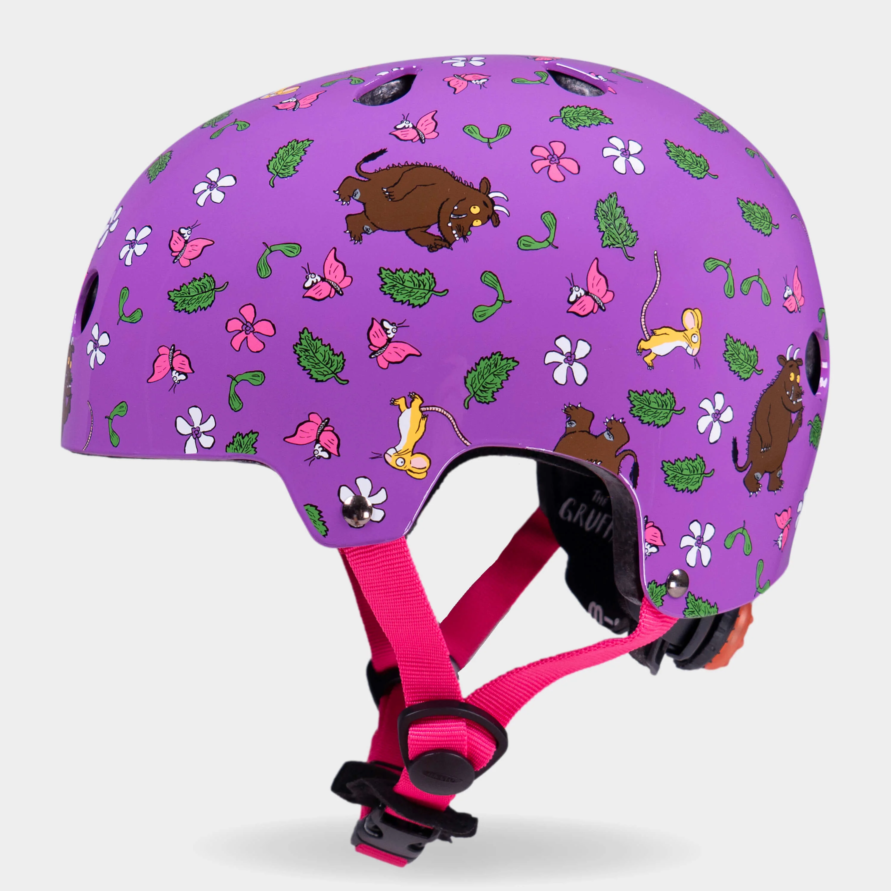 Printed Helmets for Bikes and Scooters: Gruffalo Purple - Image 5