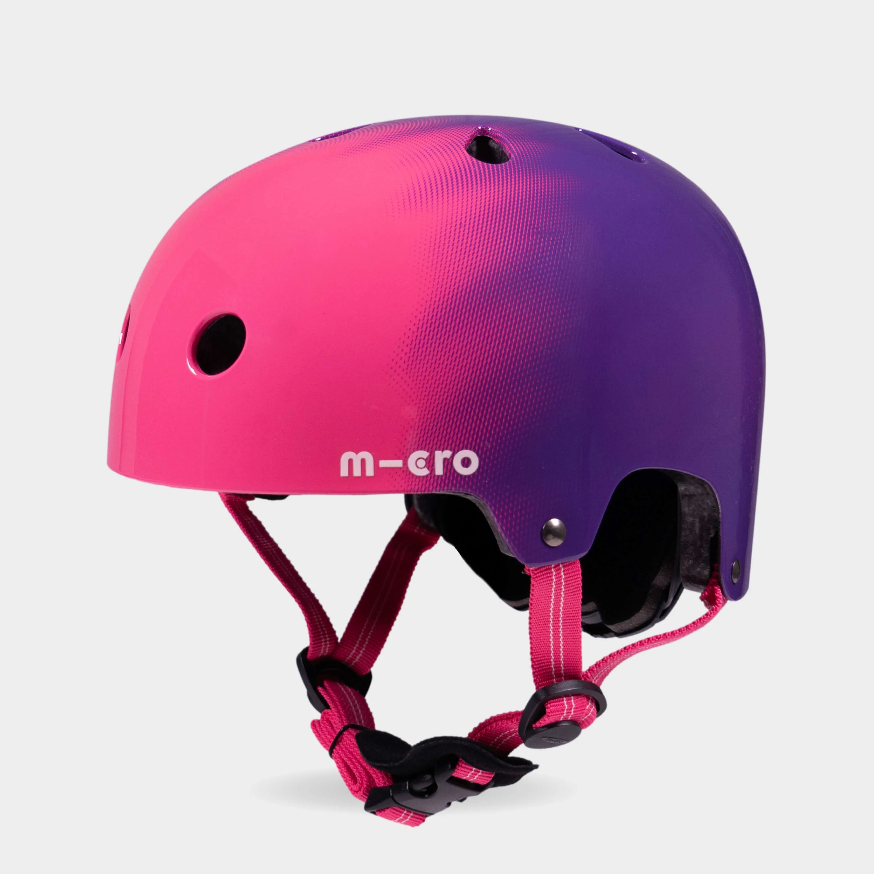 Printed Helmet for Bikes and Scooters: Ombre Purple/Pink