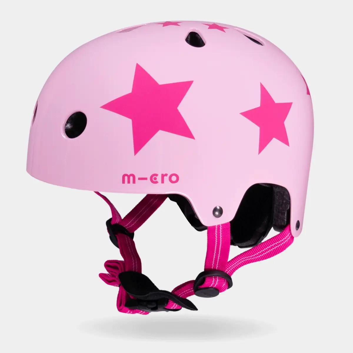 Printed Helmet for Bike and Scooters: Pink Star - Image 3
