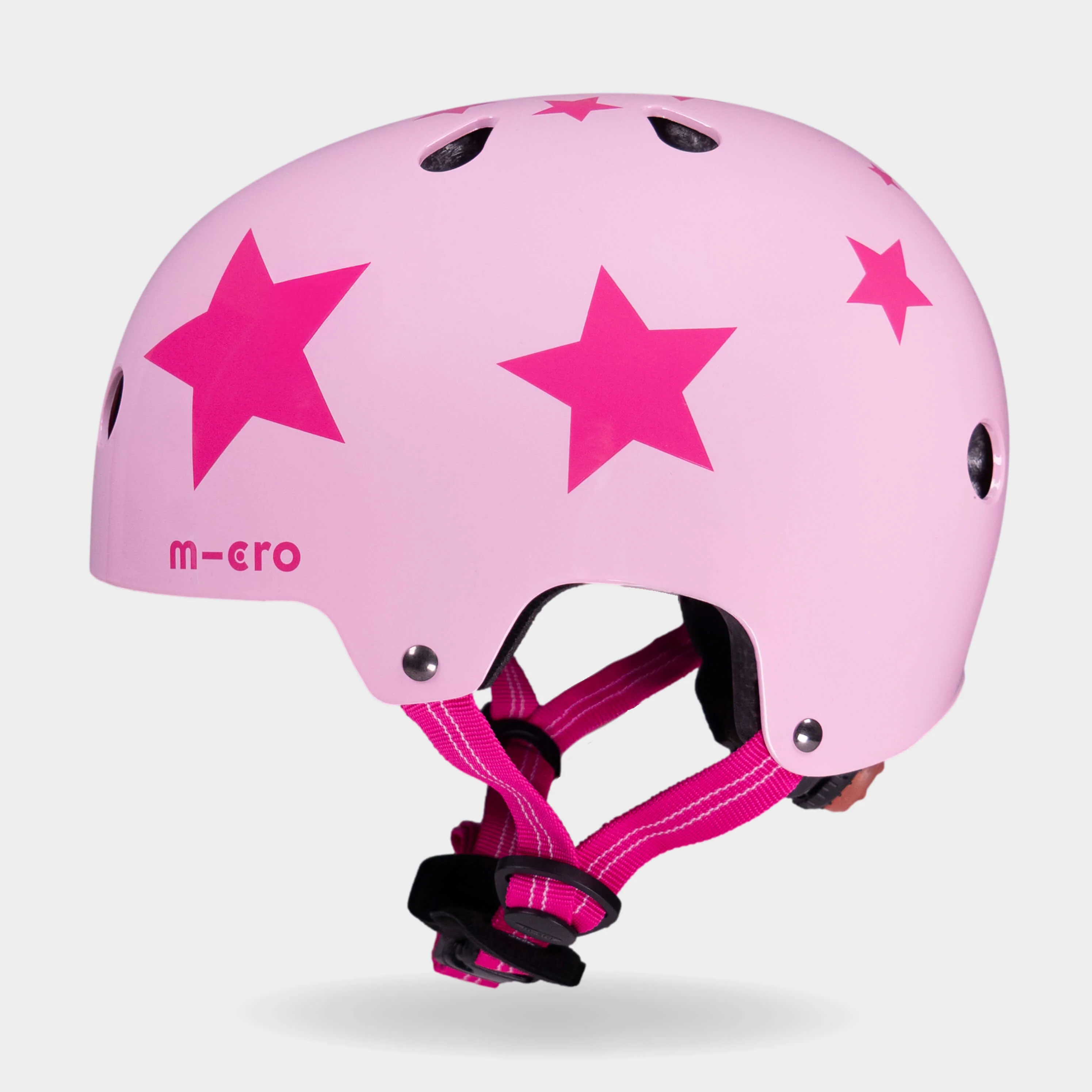 Printed Helmet for Bike and Scooters: Pink Star - Image 5