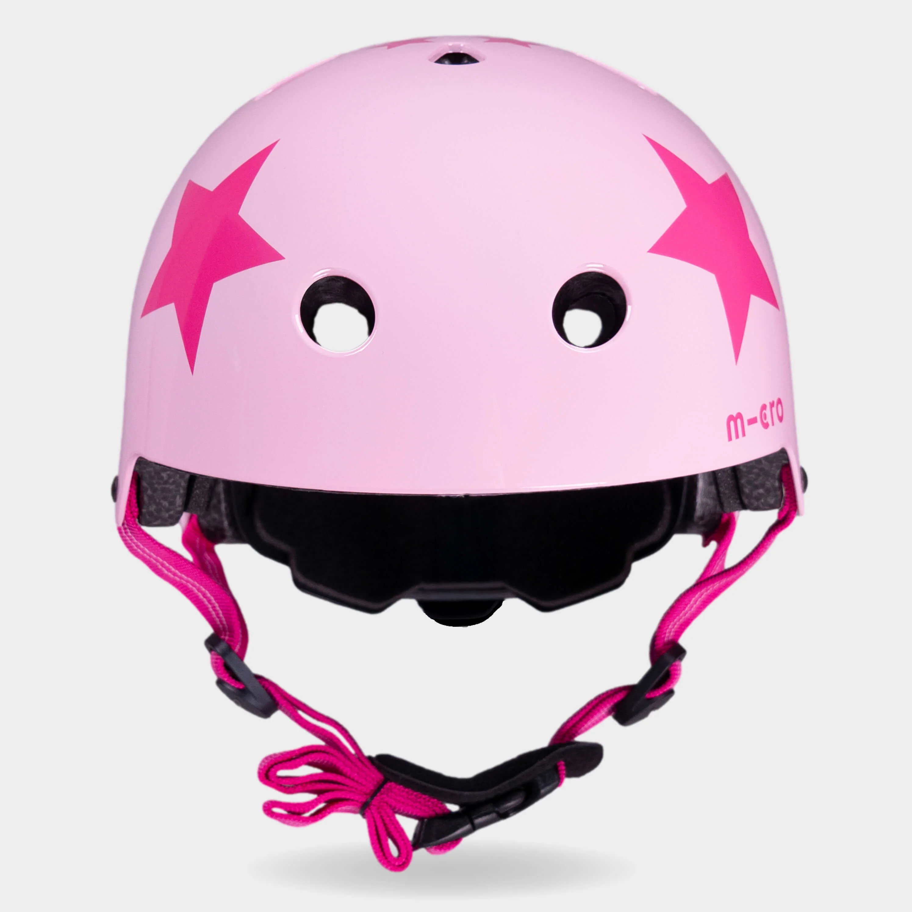 Printed Helmet for Bike and Scooters: Pink Star - Image 6
