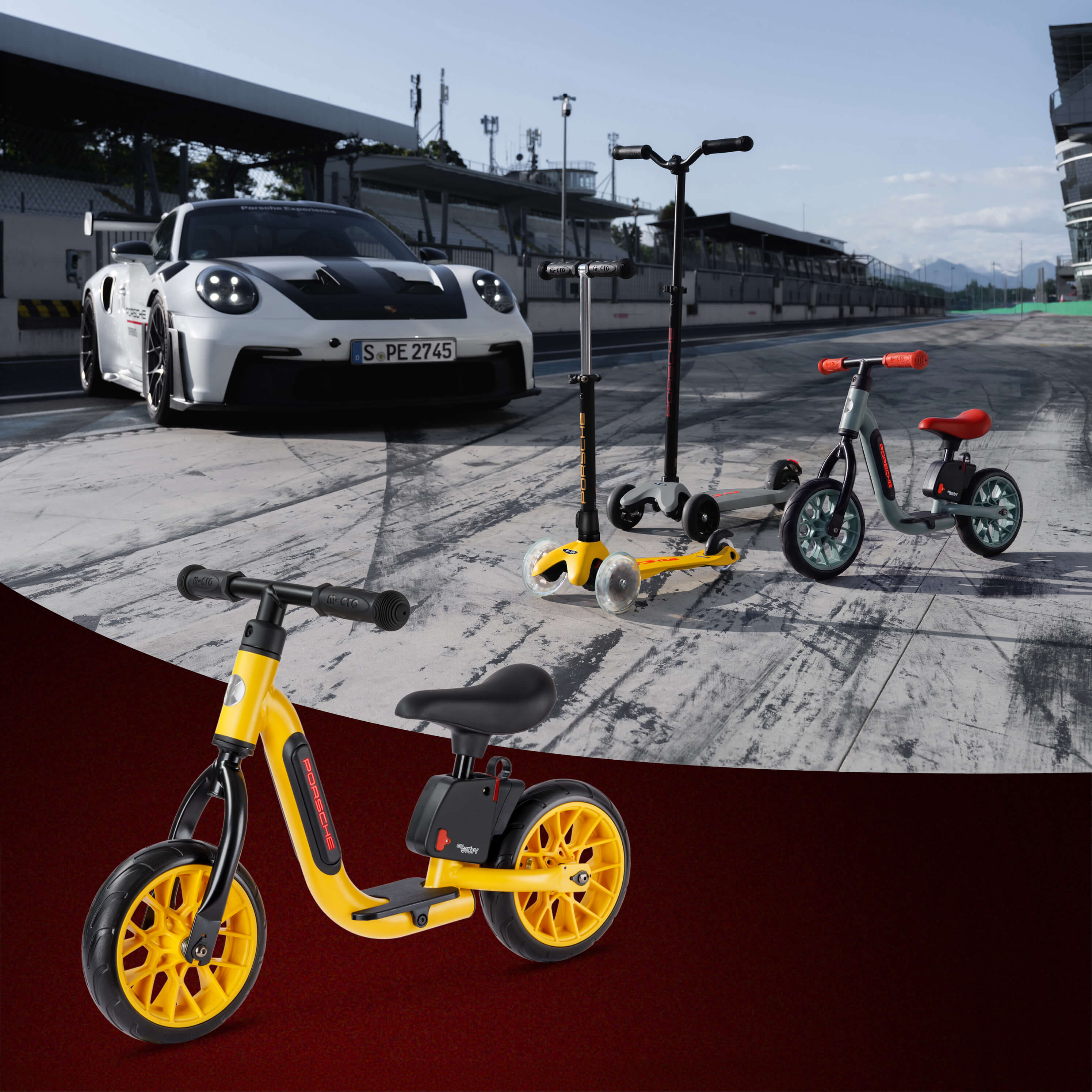Micro Smart Balance Bike Porsche Edition: Speed Yellow - Image 10
