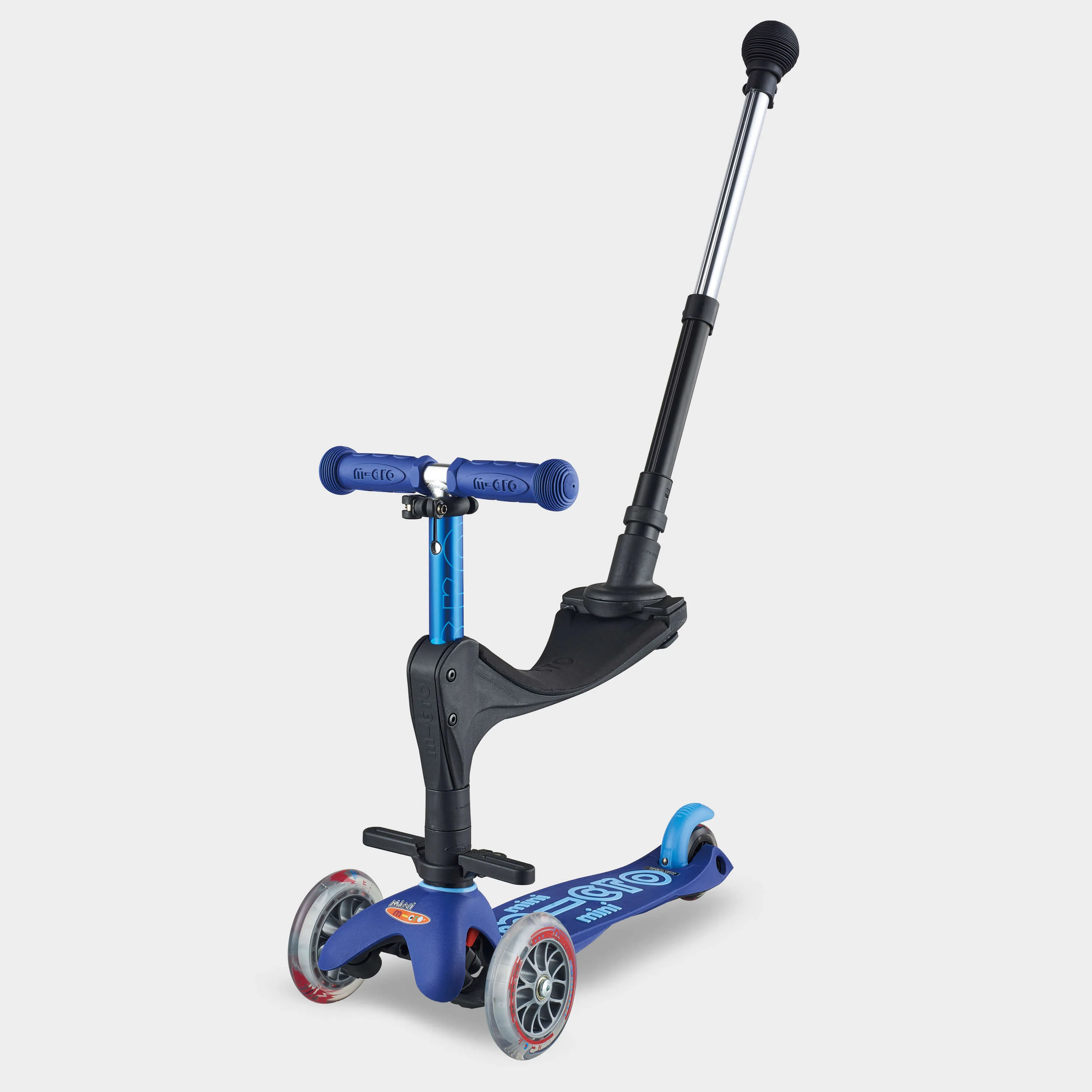 Mini Micro 3in1 Deluxe Set - Seat Push Handle and Footrest: Black - Image 4