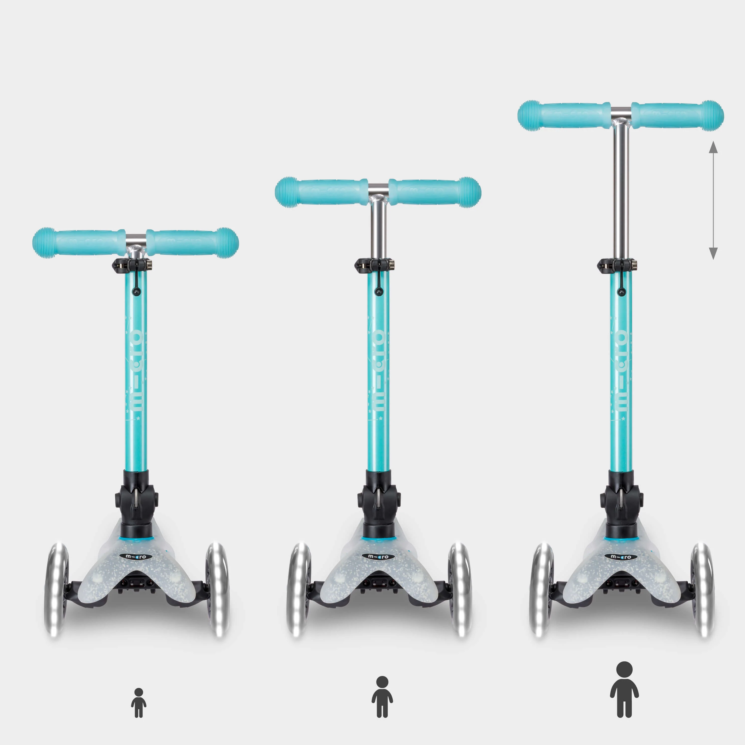 Mini Micro Foldable Orion LED Scooter: Blue - Image 5