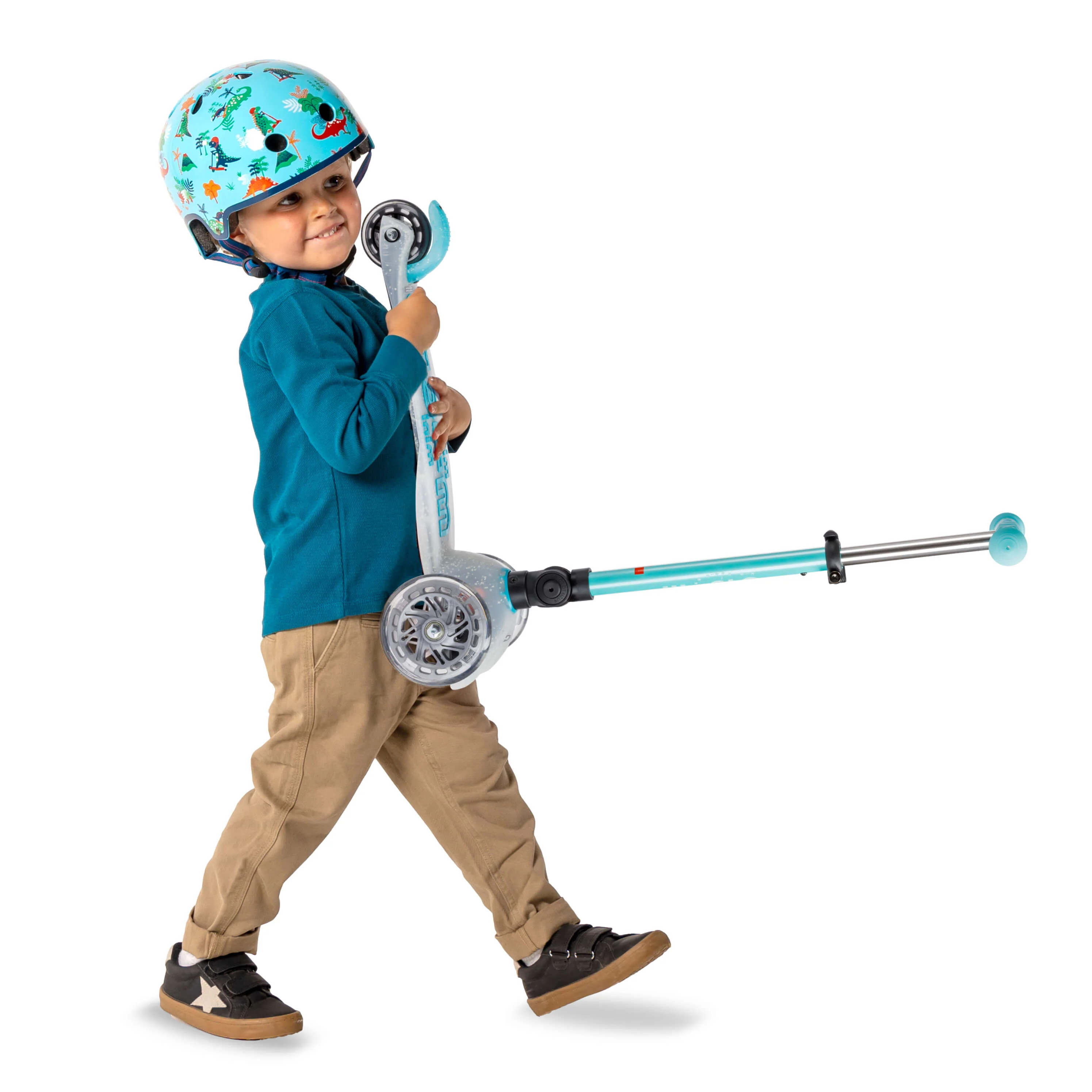 Mini Micro Foldable Orion LED Scooter: Blue - Image 7