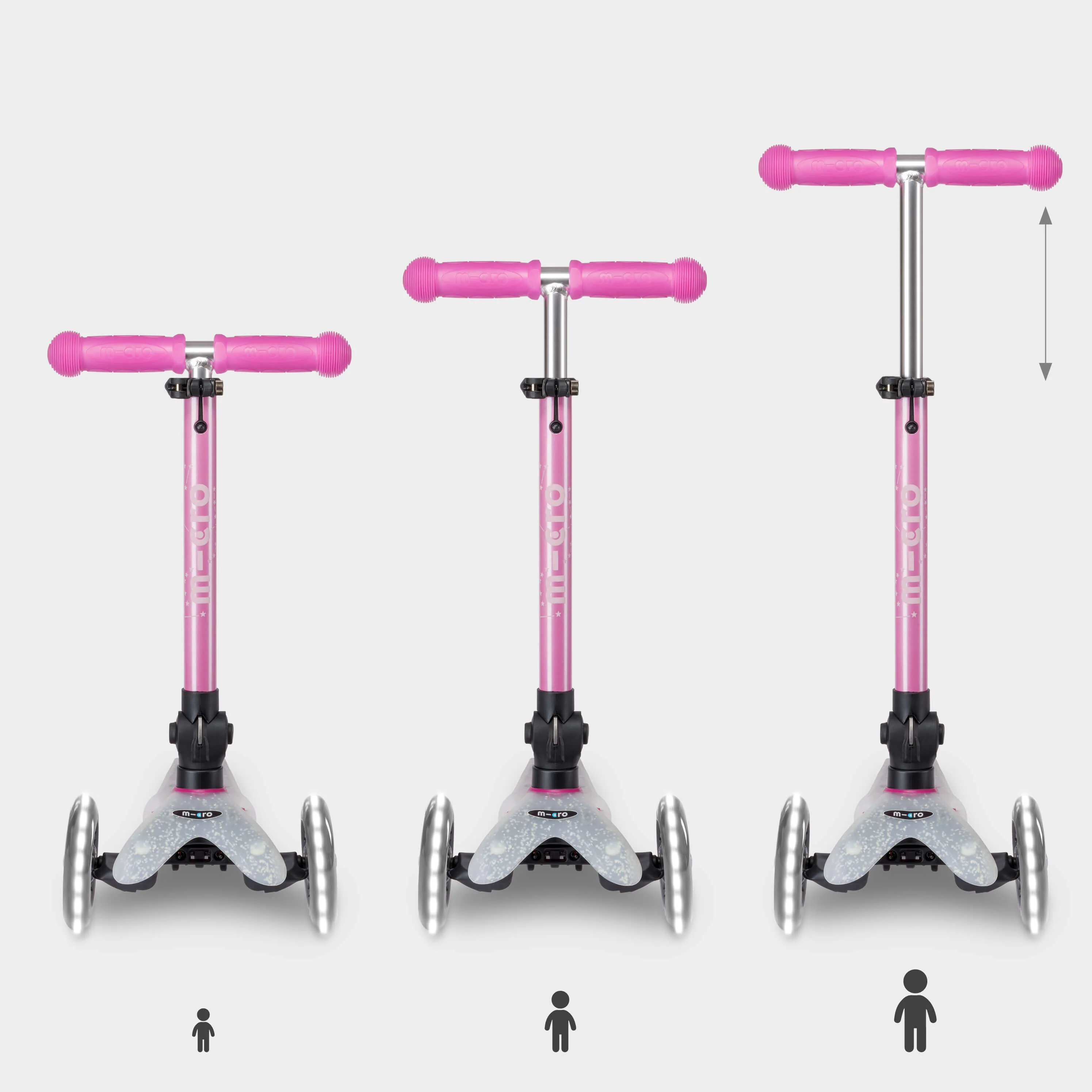 Mini Micro Foldable Orion LED Scooter: Pink - Image 5