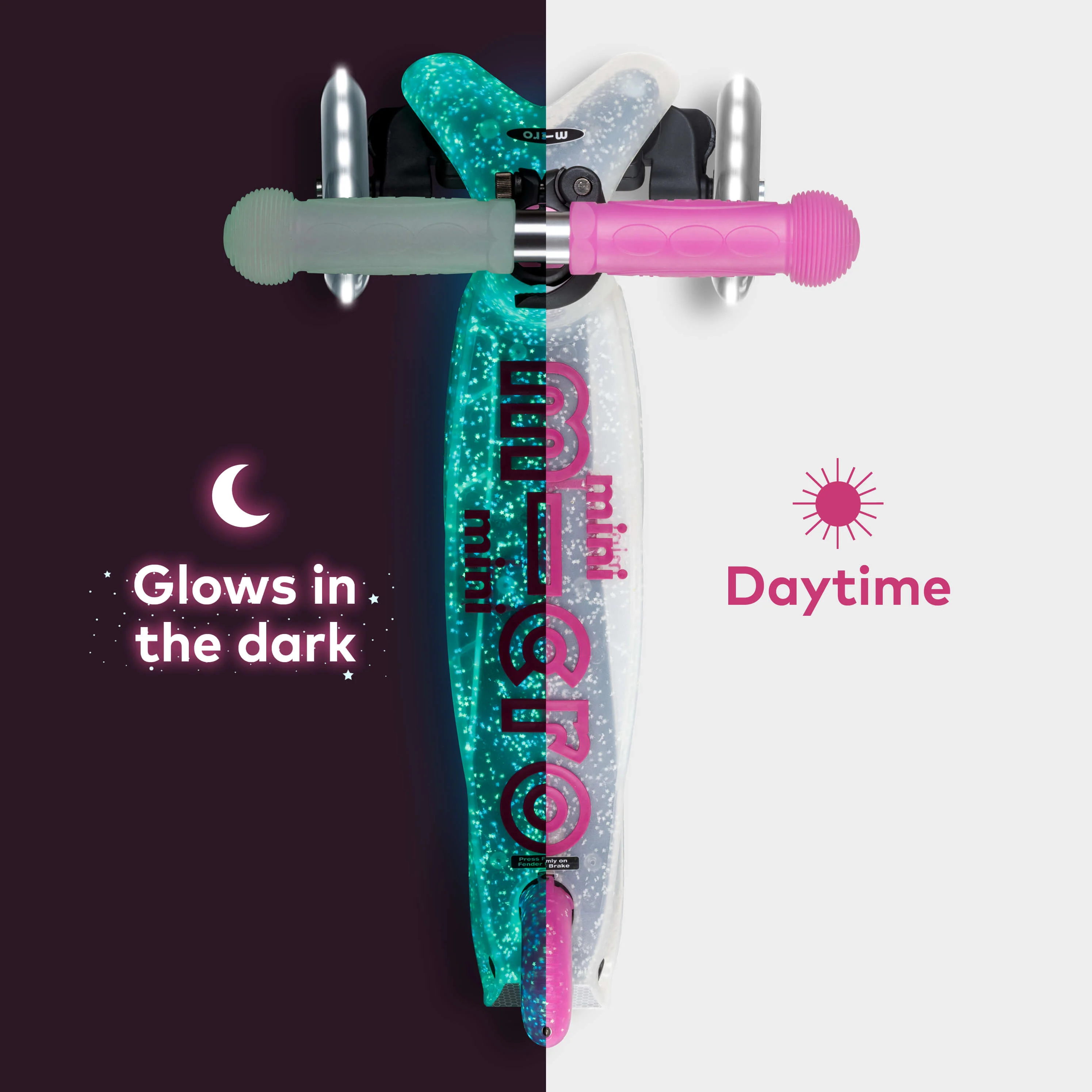 Mini Micro Foldable Orion LED Scooter: Pink - Image 6