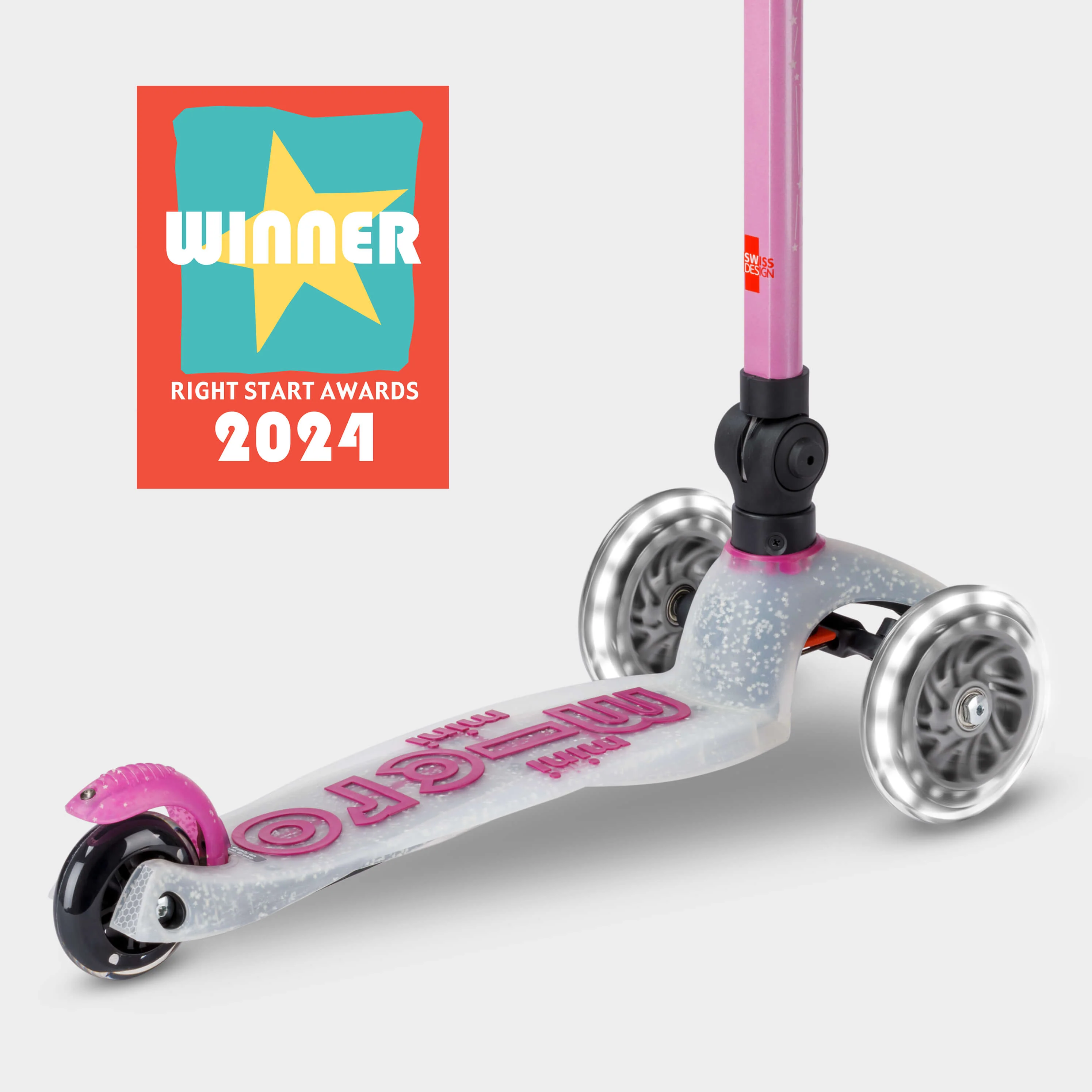 Mini Micro Foldable Orion LED Scooter: Pink - Image 8