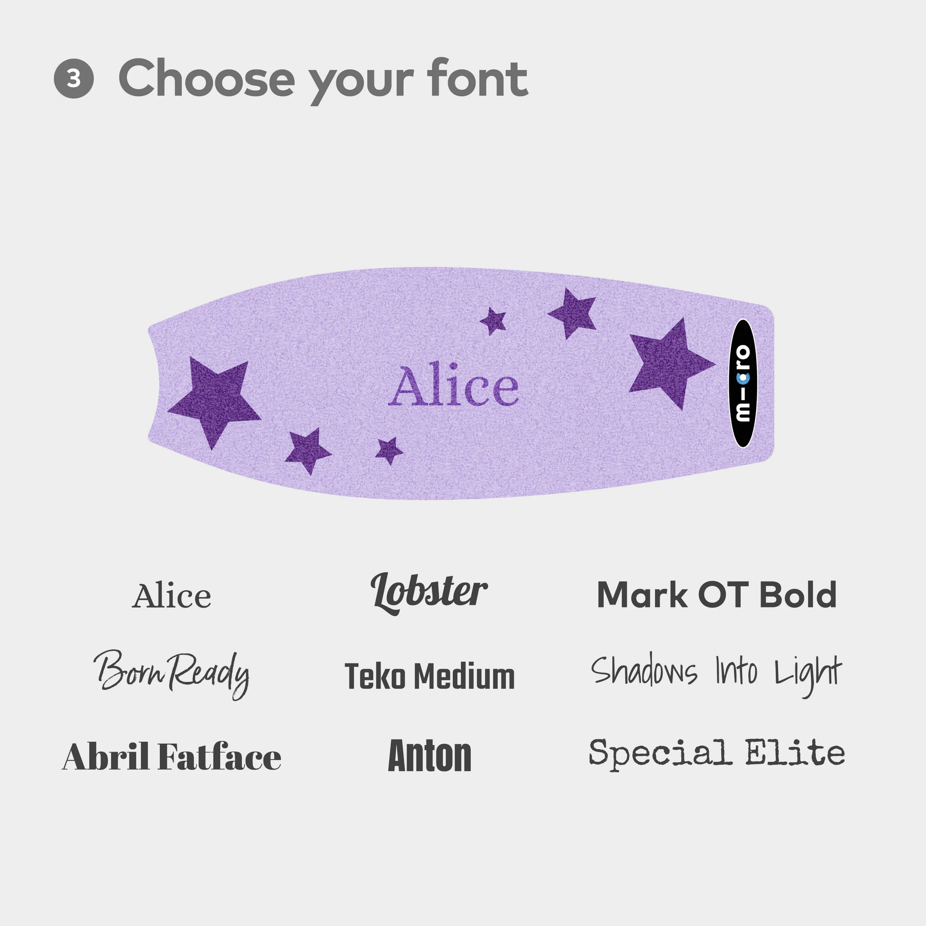 Personalised Foldable Deck for Maxi Micro: Purple - Image 5