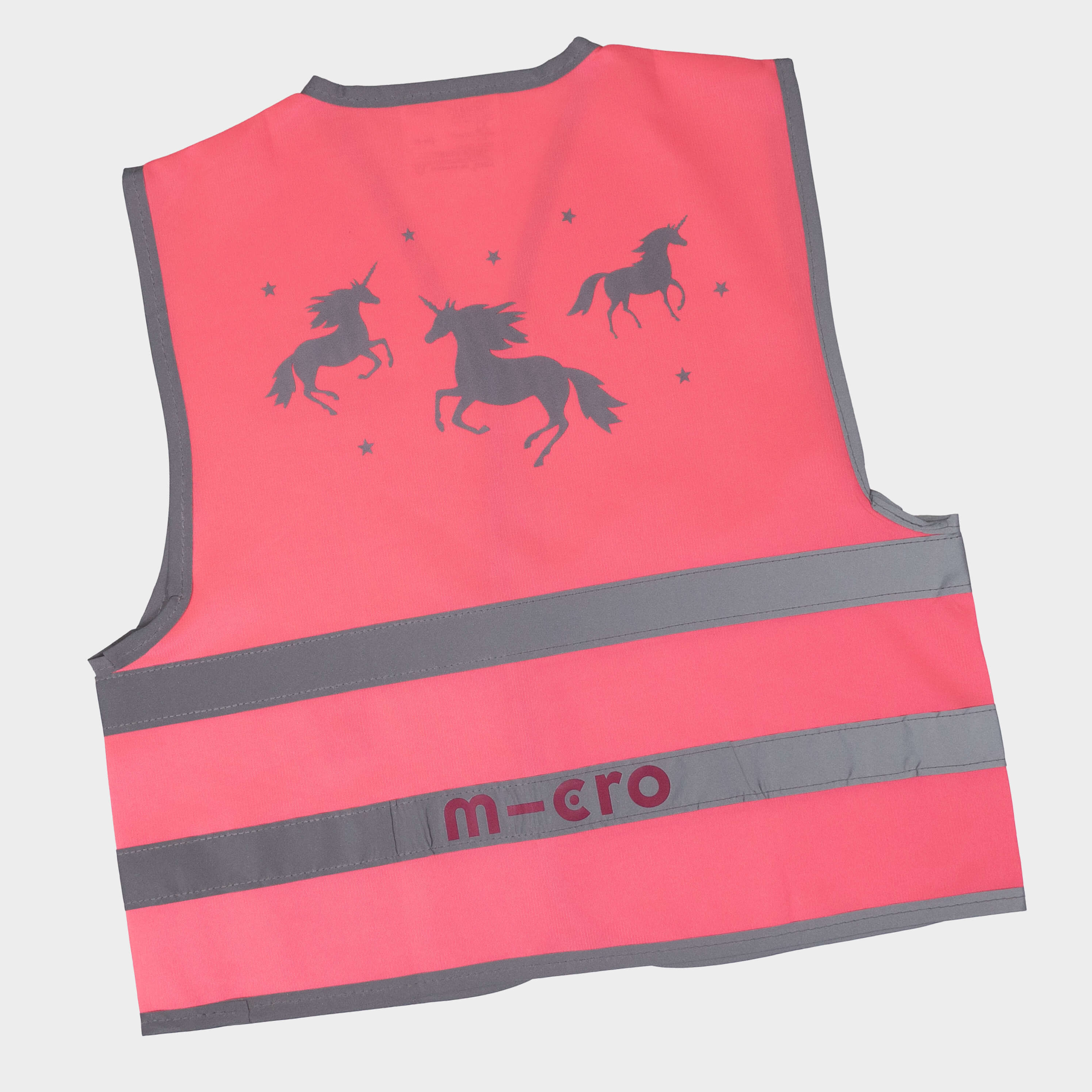 High visibility scooter safety vest: Pink Unicorn Print - Image 3